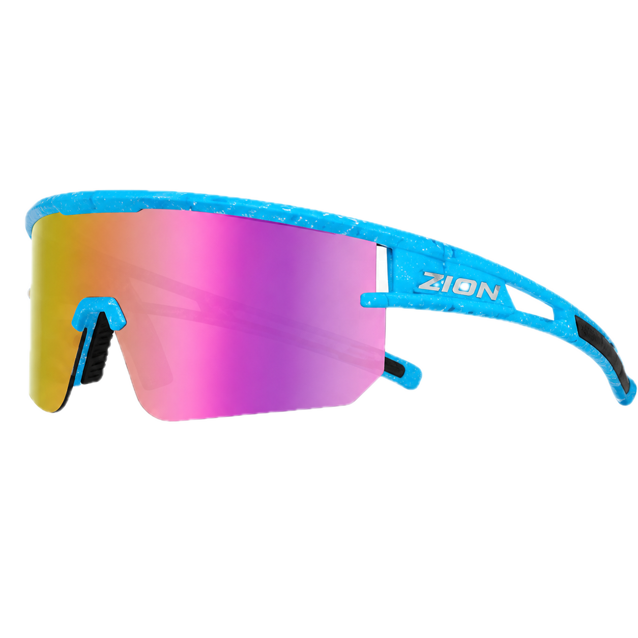ZION Splash - Chiné Bleu / Verre Rose