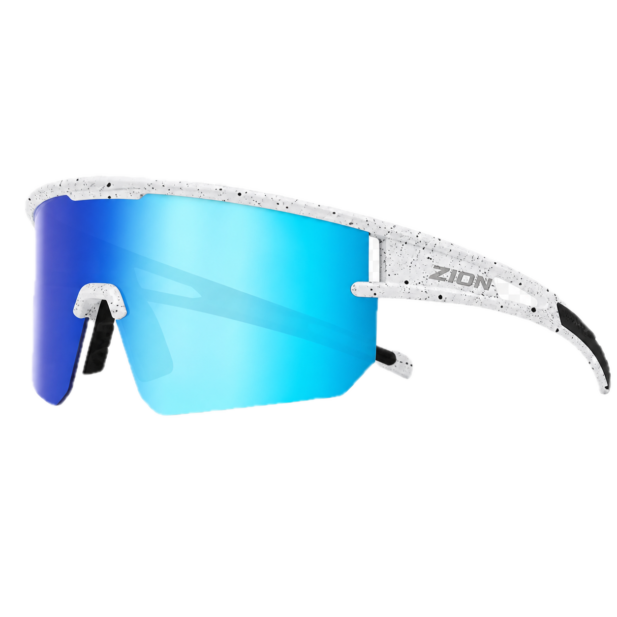 ZION Splash - Chiné Blanc / Verre Bleu