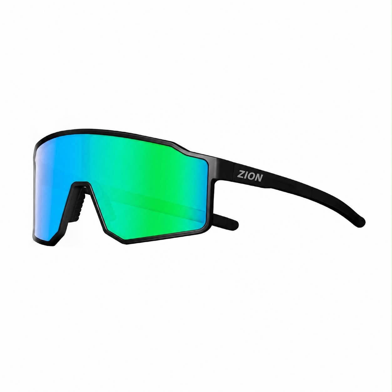 ZION Ride - Noir Mat / Verre Miroir Vert