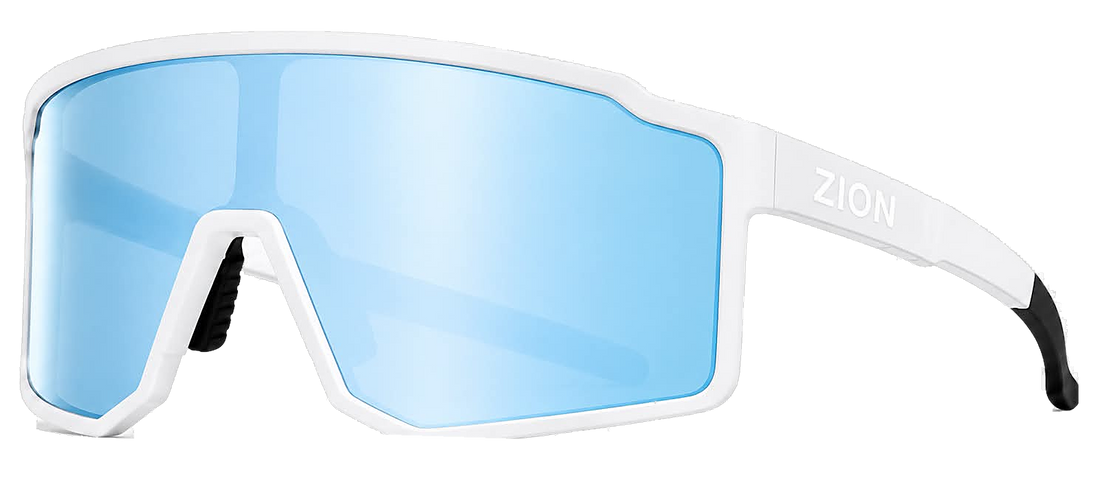 Blanc Mat / Verre Bleu Glacier