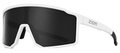 ZION Blaze Blanc Mat, verre noir polarisé Island Vision