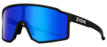 ZION Blaze Noir Mat, verre bleu polarisé Island Vision