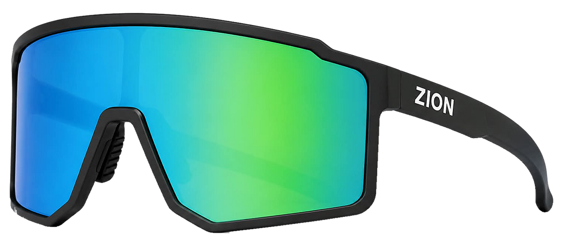 Noir Mat / Verre Miroir Vert