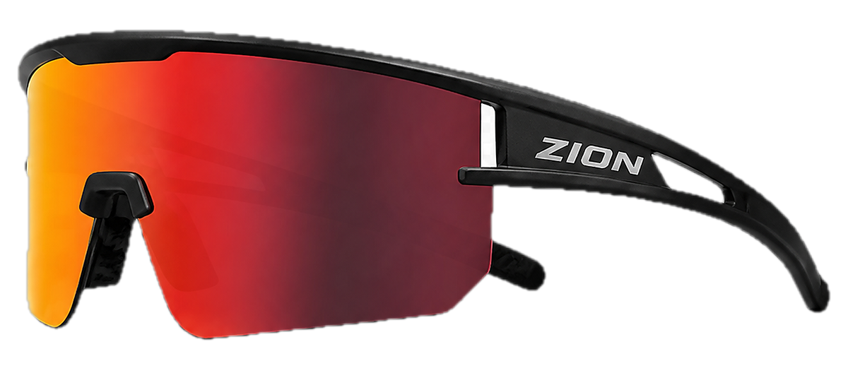 ZION Reef Noir Mat, verre rouge polarisé Island Vision